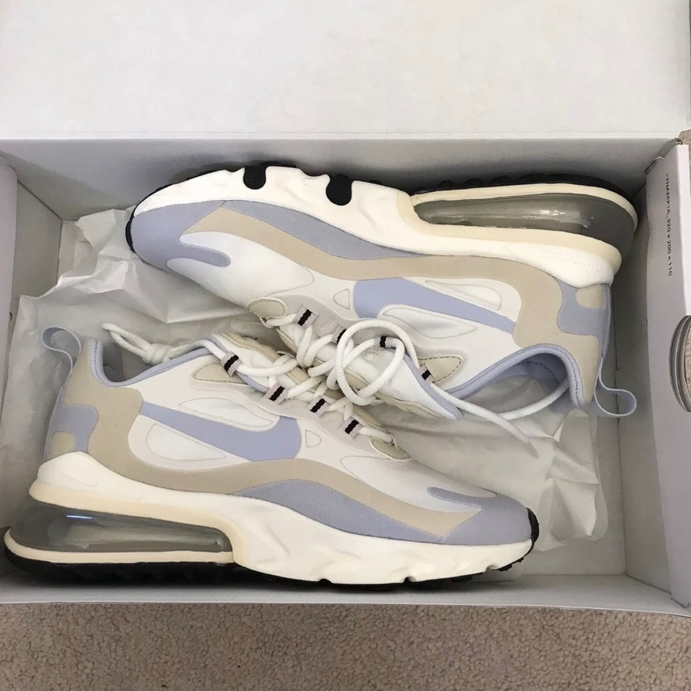 Nike Air Max 270 React Fossil Summit White Sail CT1287 100 Women's Size 5.5